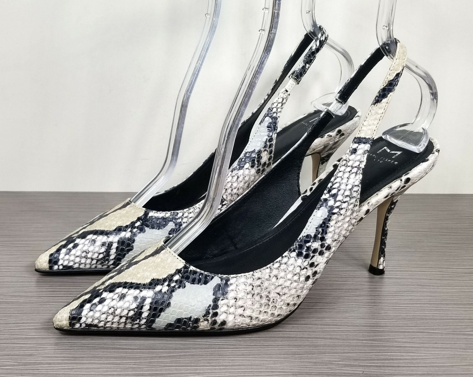 Marc Fisher LTD Camela Slingback Pump Snakeskin Print Leather, Womens Size 8.5 M
