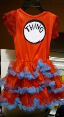Amscan 619233 Dr. Seuss Girls Thing 1 or 2 Costume, Blue & Red - toddler