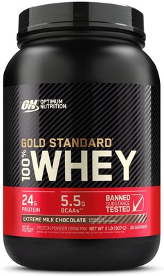 Gold Standard, 100% Whey Protein Powder, Extreme Milk Chocolate, 2 Pound