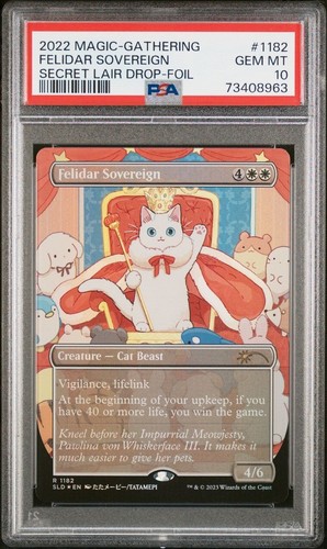 PSA10 MTG Felidar Sovereign Secret Lair Drop Foil 2022 Magic