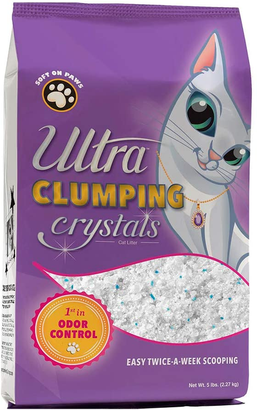 Ultra Pet Clumping Crystal Cat Litter, White Crystals with M