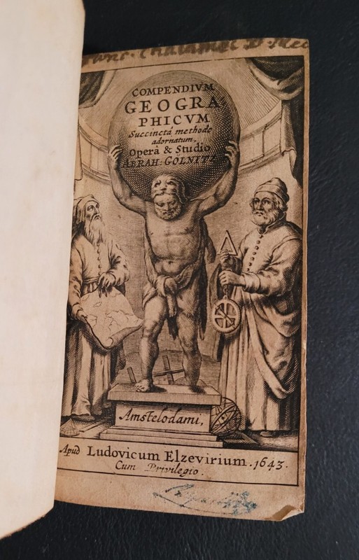 Rare 1643 Abraham Golnitz Compendium Geographicum Succincta Methodo Adornatum