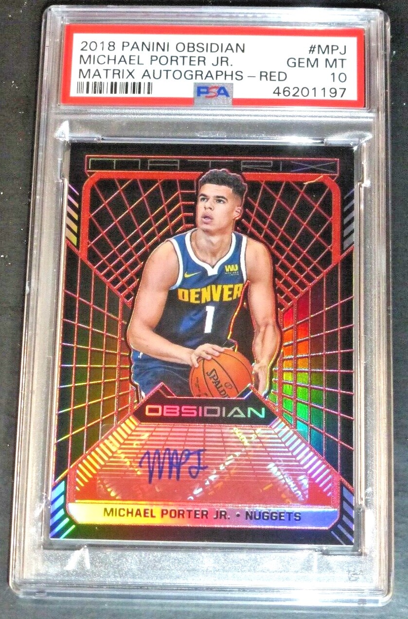 【10枚シリ】Michael Porter Jr. RC Obsidian 2018 OBSIDIAN MICHAEL PORTER JR. RC PSA 10 GEM MINT #79 1/25