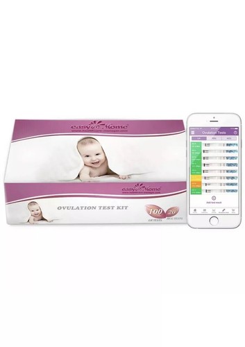 Easy@Home 100 Ovulation (LH) and 20 Pregnancy (HCG) Test Strips Kit, 100 LH + 20