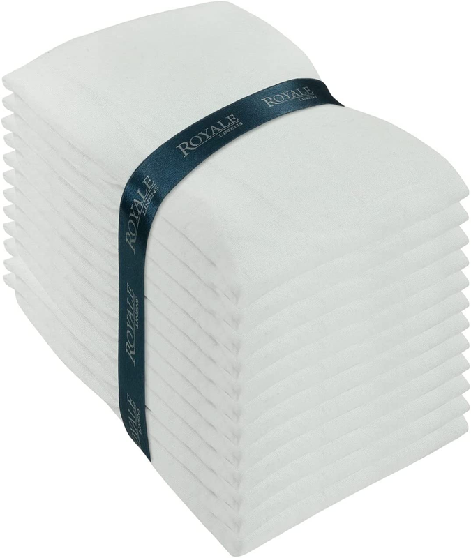 - 28" X 28" Kitchen Towel Super Absorbent 12 Pack, White