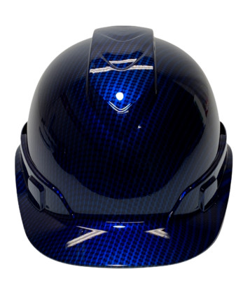 Hydro Dipped Carbon Fiber Kandy Blue Hard Hat Ridgeline Vented Cap Style 