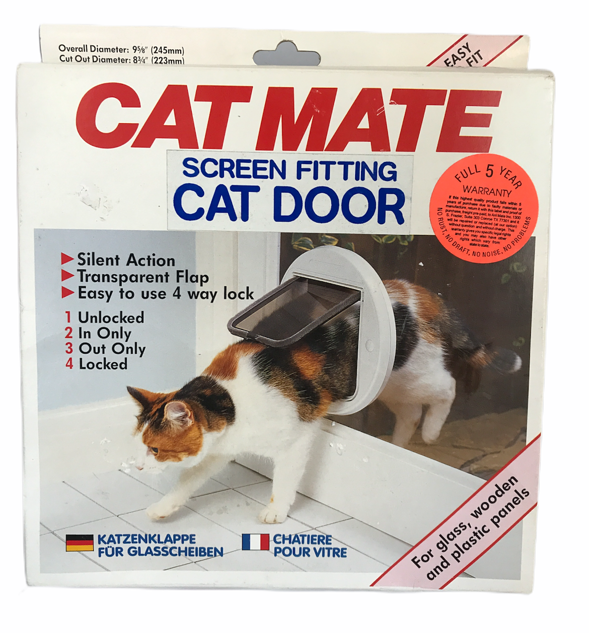 glass fitting cat flap