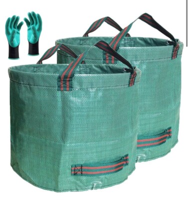Professional 2-Pack 137 Gallon Yard Lawn Garden Bags Big (D34, H34 Inches) Yard