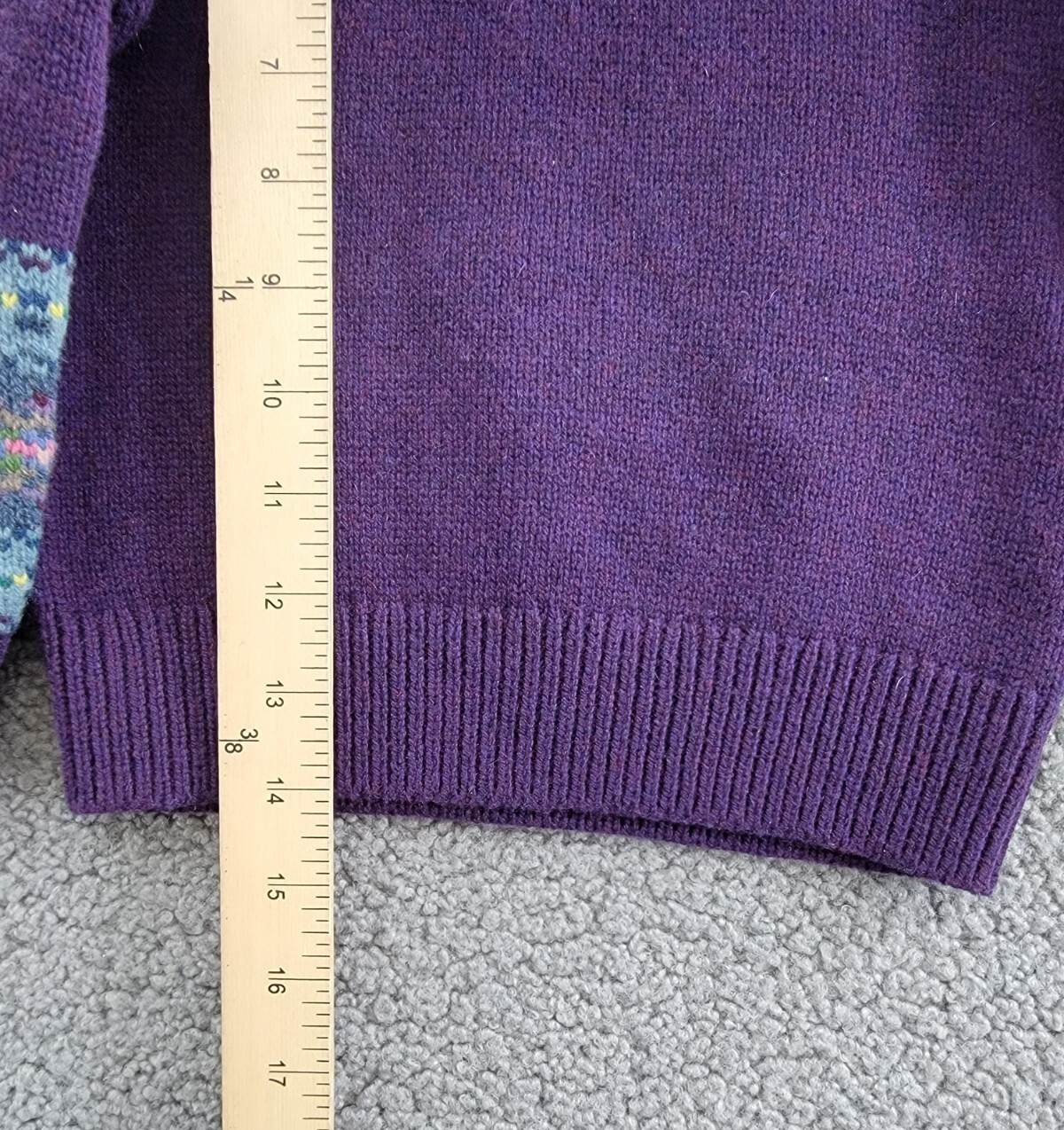 Ralph Lauren Fair Isle Wool-Blend Sweater Little Girl 2 Purple Multi Button Back - Picture 8 of 17