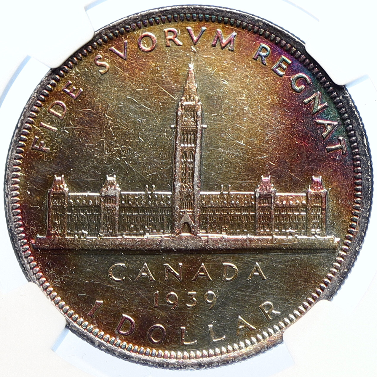 1939 CANADA Centre Block in Ottowa KING George VI Silver