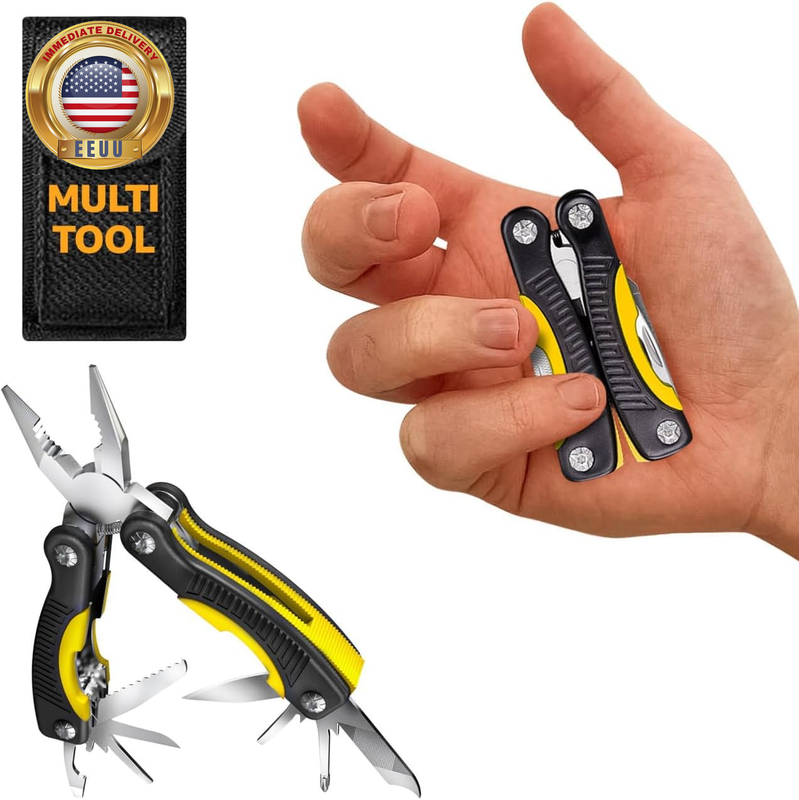 12 In 1 - Small Pocket Multi Tool With Knife And Pliers - B