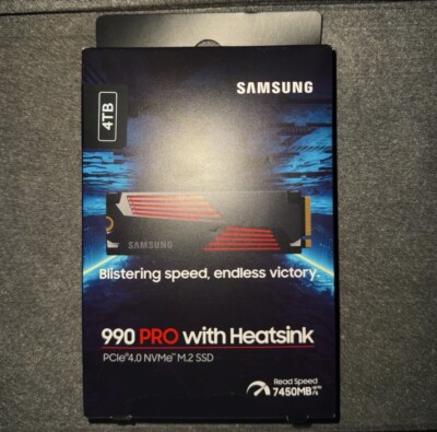 Samsung 990 PRO 4TB W/ Heatsink M.2 SSD