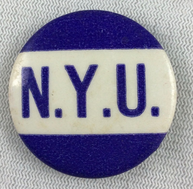 Vintage N.Y.U. Button Pin | eBay
