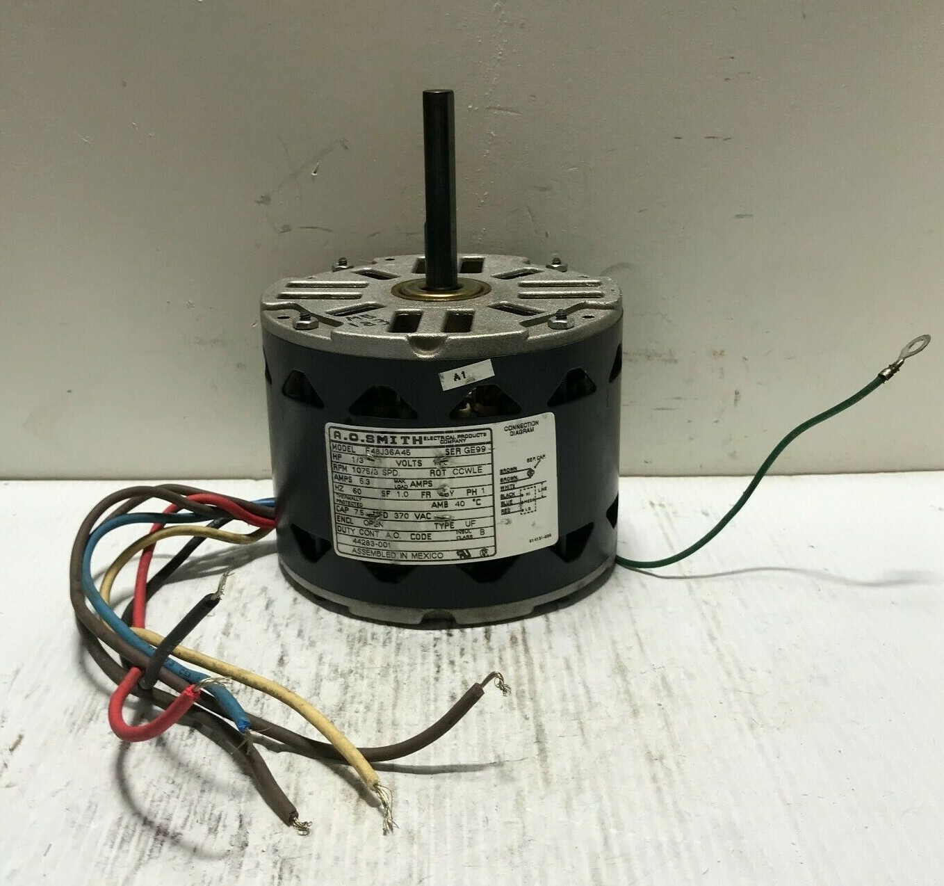 激安アウトレット通販 レディース Smith A.O. F48J36A45 3SPD 1075RPM 115V 1/3HP Motor Blower スタイリング剤