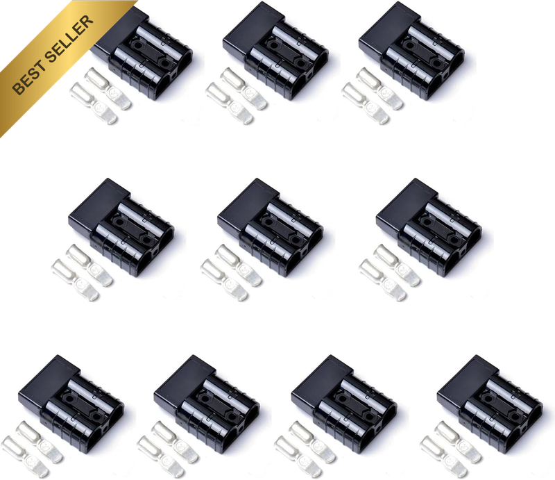 10 Pack 50 Amp Anderson Style Plug Connectors 6-8 Gauge Battery Quick Connector,