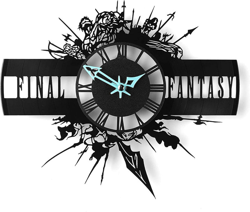 Final Fantasy 14 Clock, Ff XIV Wall Art, Ff14 Valentine Gift, Ffxiv Merch, Vinyl