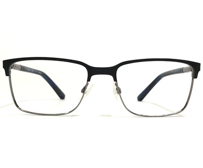 Dragon Eyeglasses Frames DR2015 002 Black Blue Silver Square Full Rim 57-19-150