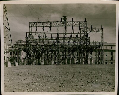 GA20 Early 1900s Orig Underwood Photo POWER PLANT Electrical Wires Generating