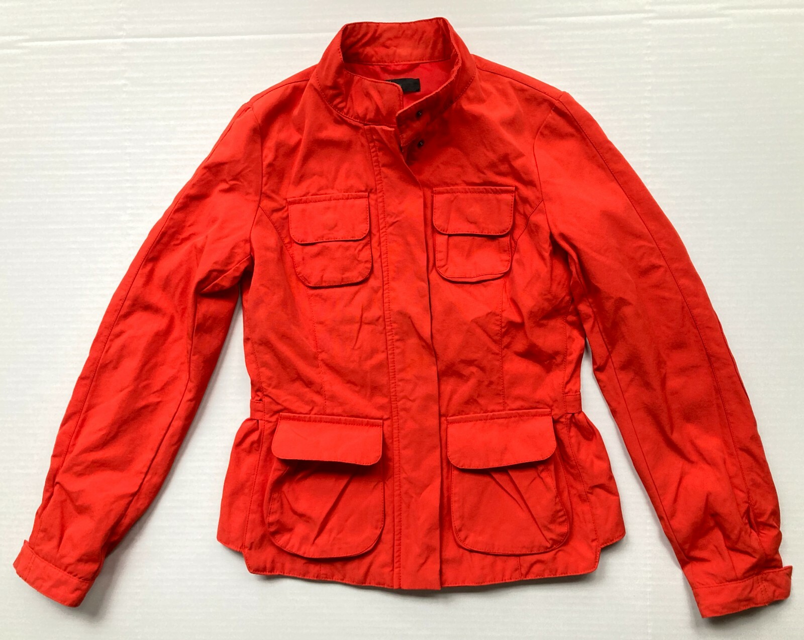 Benetton Full Zip Jacket Casual Stile Womens 40 US 4/XS Red