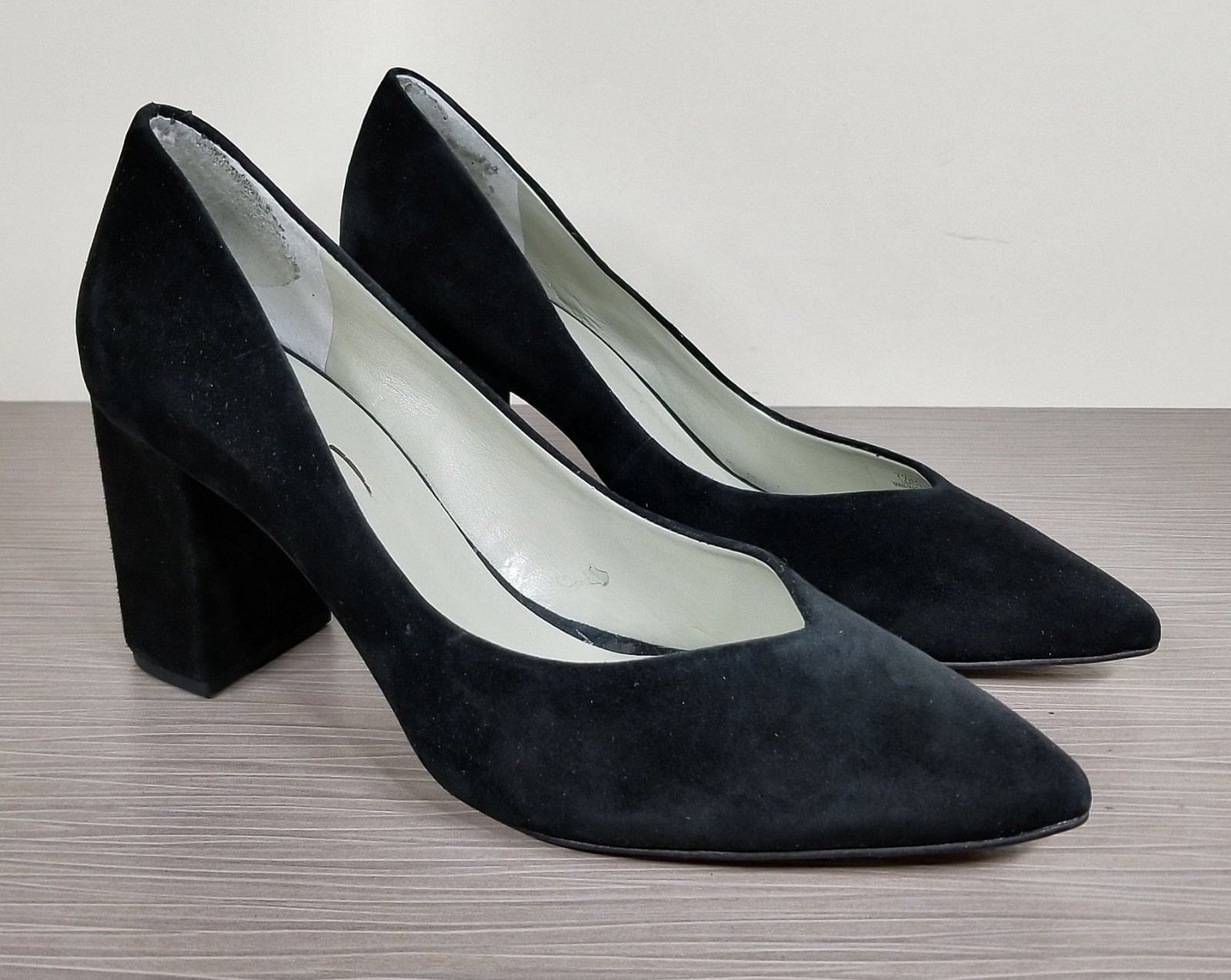 1.State Saffy Block Heel Pump, Black Suede, Womens Size 7.5 M