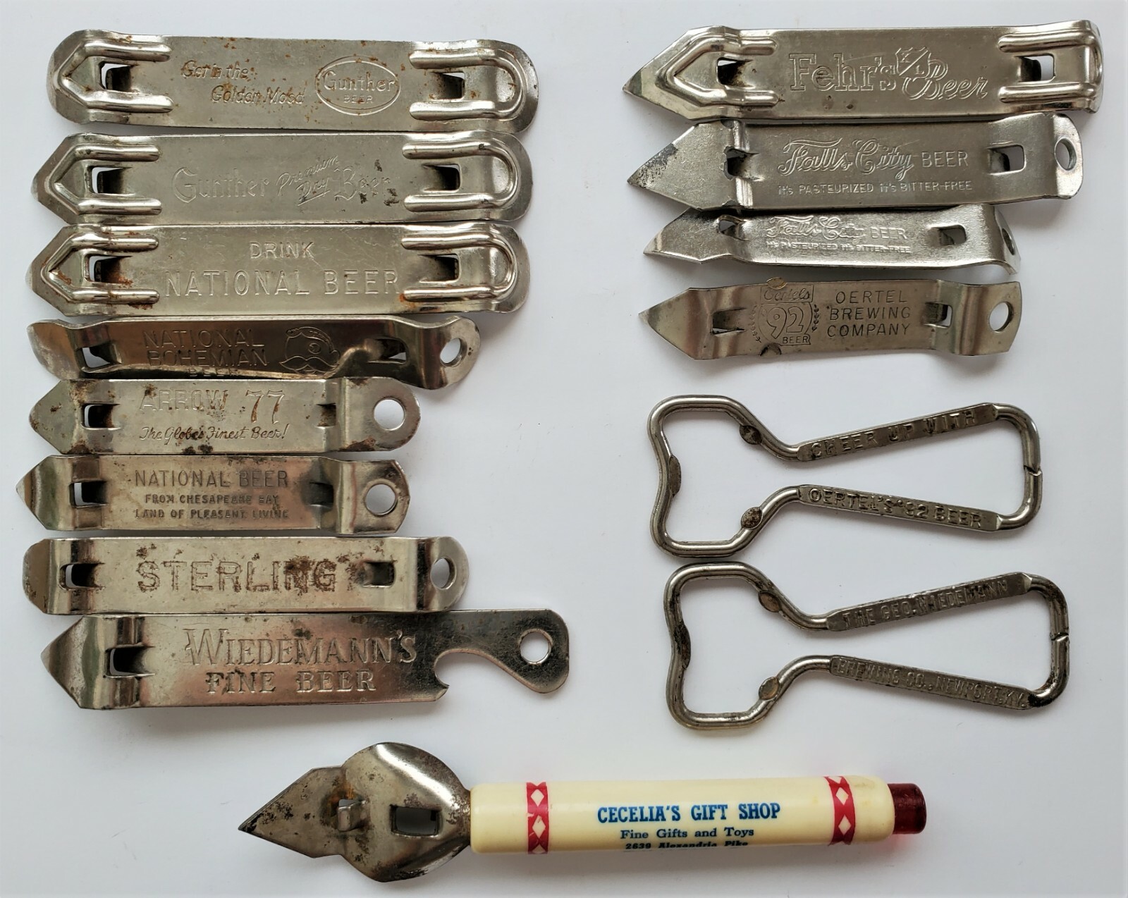 15 DIFF. MD KY BREWING ALE BEER SODA CORK CAP BOTTLE FLAT TOP CAN