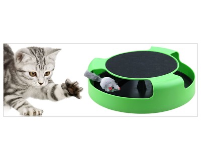 Mouse Catch Cat Toy Groomer Scratch Pad Pet Fun Kitten Interactive Playtime