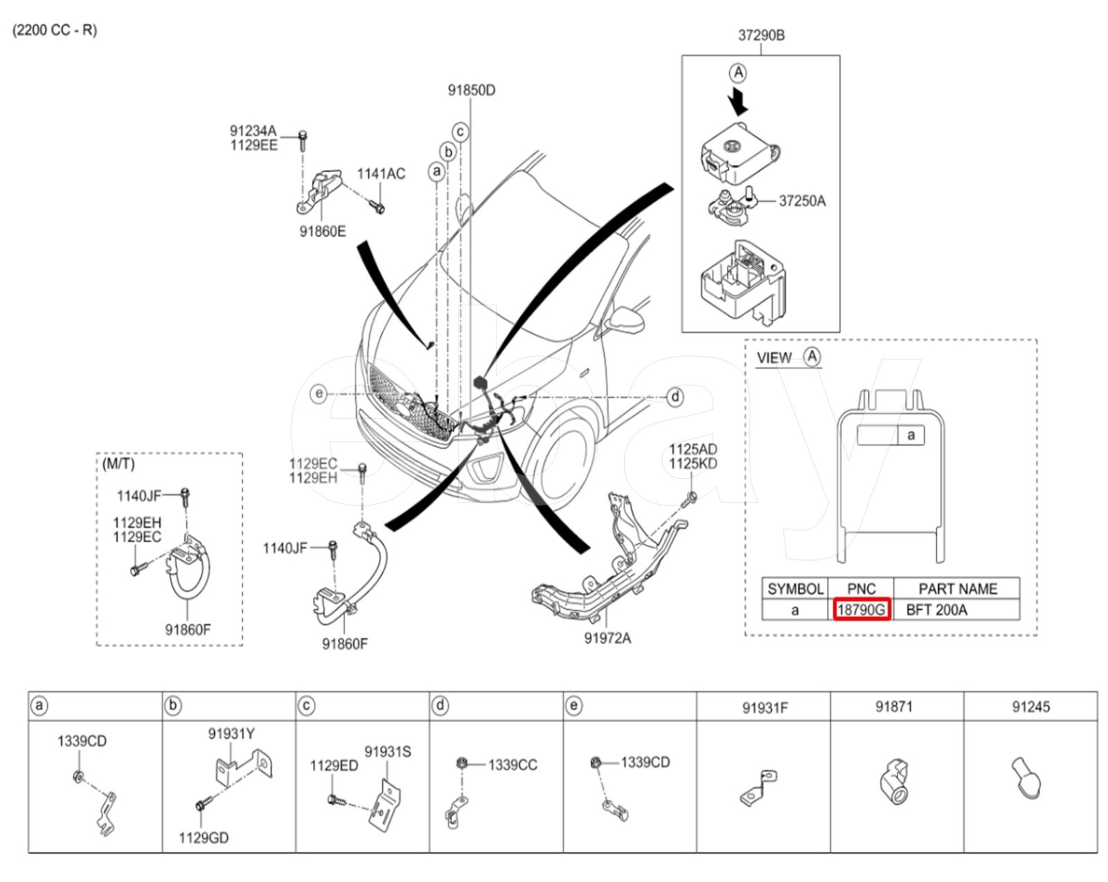 OEM 200A Multi Fuse KIA Sorento 2015+ 1898008300