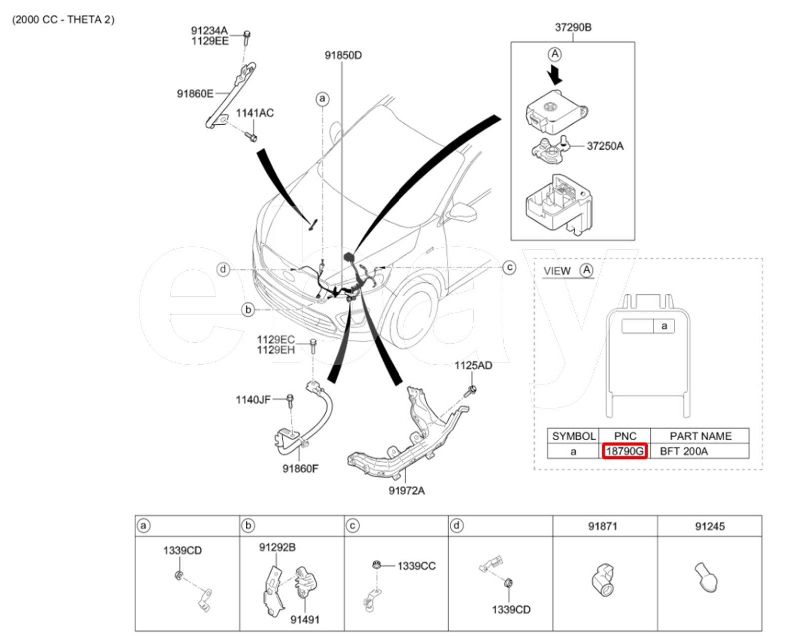 OEM 200A Multi Fuse KIA Sorento 2015+ 1898008300