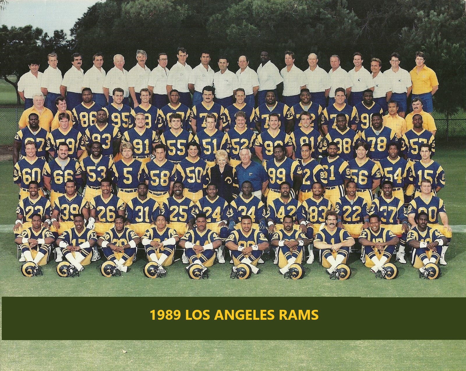 1989 LOS ANGELES RAMS 8X10 TEAM PHOTO FOOTBALL NFL PICTURE