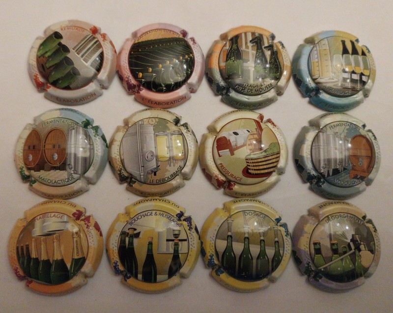 12 Belles Capsules Champagne Generique Metier Vignerons 2024 Ref NÂ° 1433 A 1433k