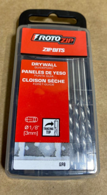1/8 In. Drywall Guidepoint Cutting Bits (8-pack) | Rotozip Zip Point Bit Guide