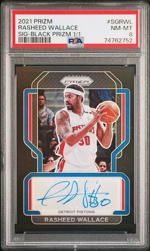 ジュリウス ランドル Panini Prizm ルーキー 直筆サイン 2021-22 Panini Prizm #SGRWL Rasheed Wallace Black Prizm Auto