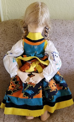 Unusual ANTIQUE 1930's ALMA ITALIAN ITALY FELT DOLL 21