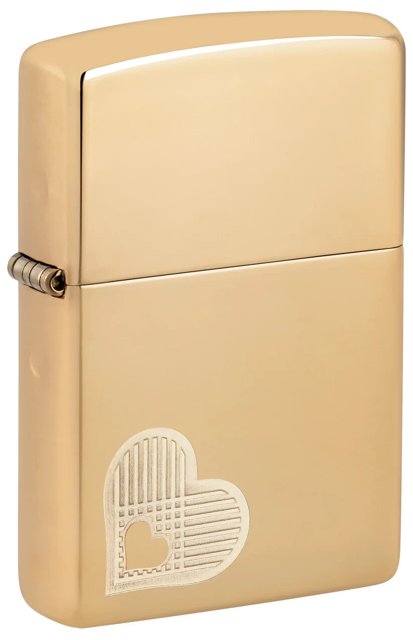 Zippo 46281, Замысловатый дизайн в виде сердечка, Латунная зажигалка высокого качества, НОВАЯ