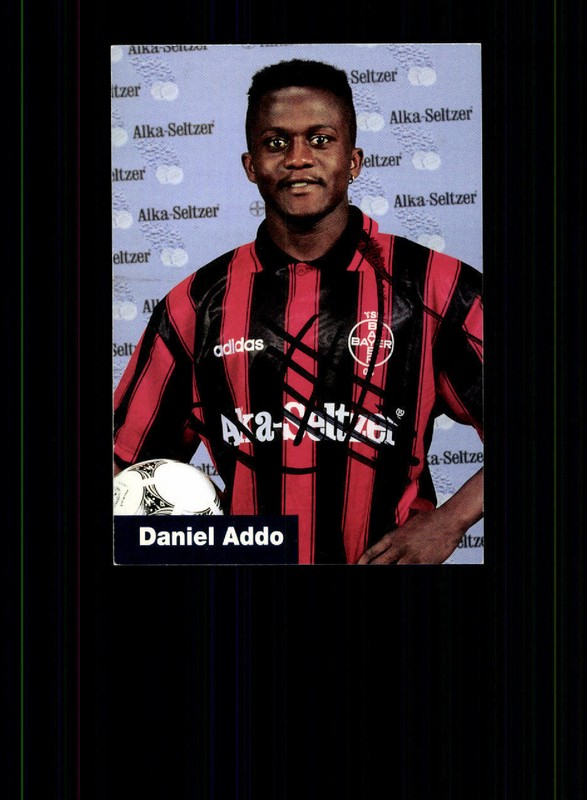 Daniel Addo Autogrammkarte Bayer Leverkusen 1995-96 Original + A 185618