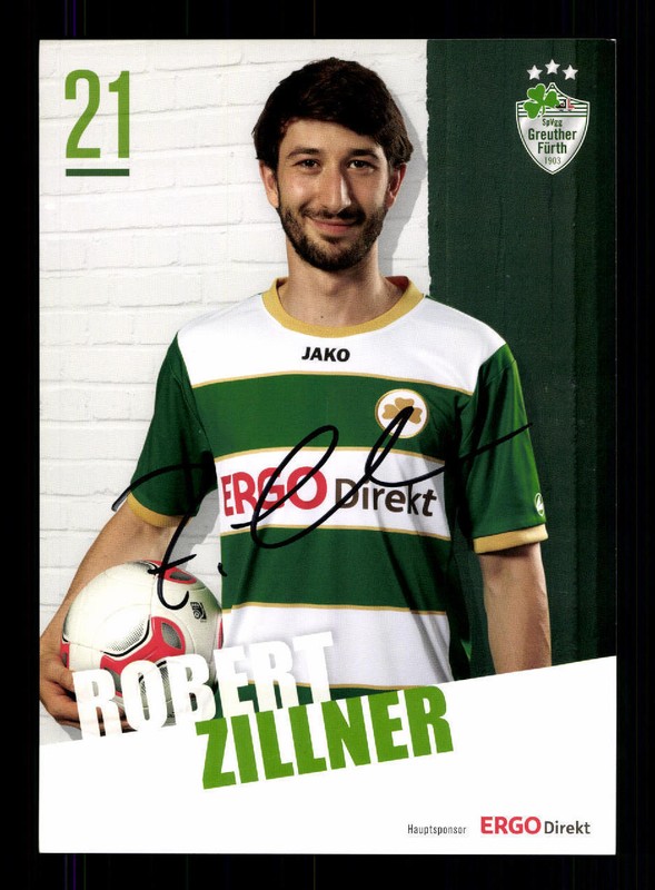 Robert Zillner Autogrammkarte Spvgg Greuther FÃ¼Rth 2012-13 Original + A 187228