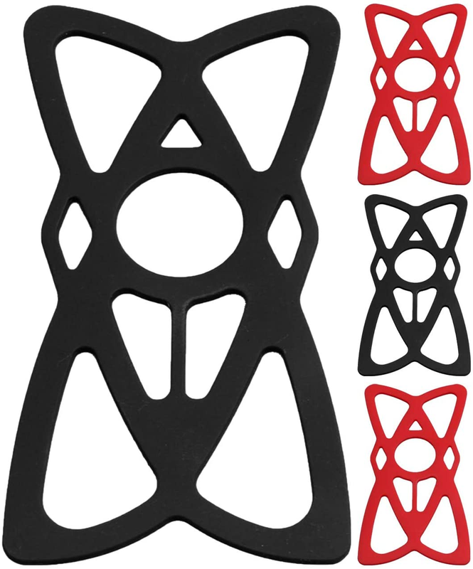 4 Pack Phone Mount Holder Tether Rubber Strap Silicone Motorcycle Bike Handlebar