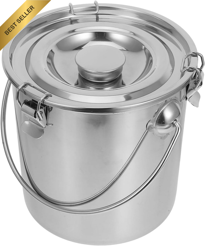 Stainless Steel Airtight Bucket with Lid Sealed Food Storage