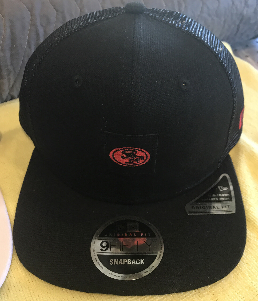 shanahan square trucker hat black