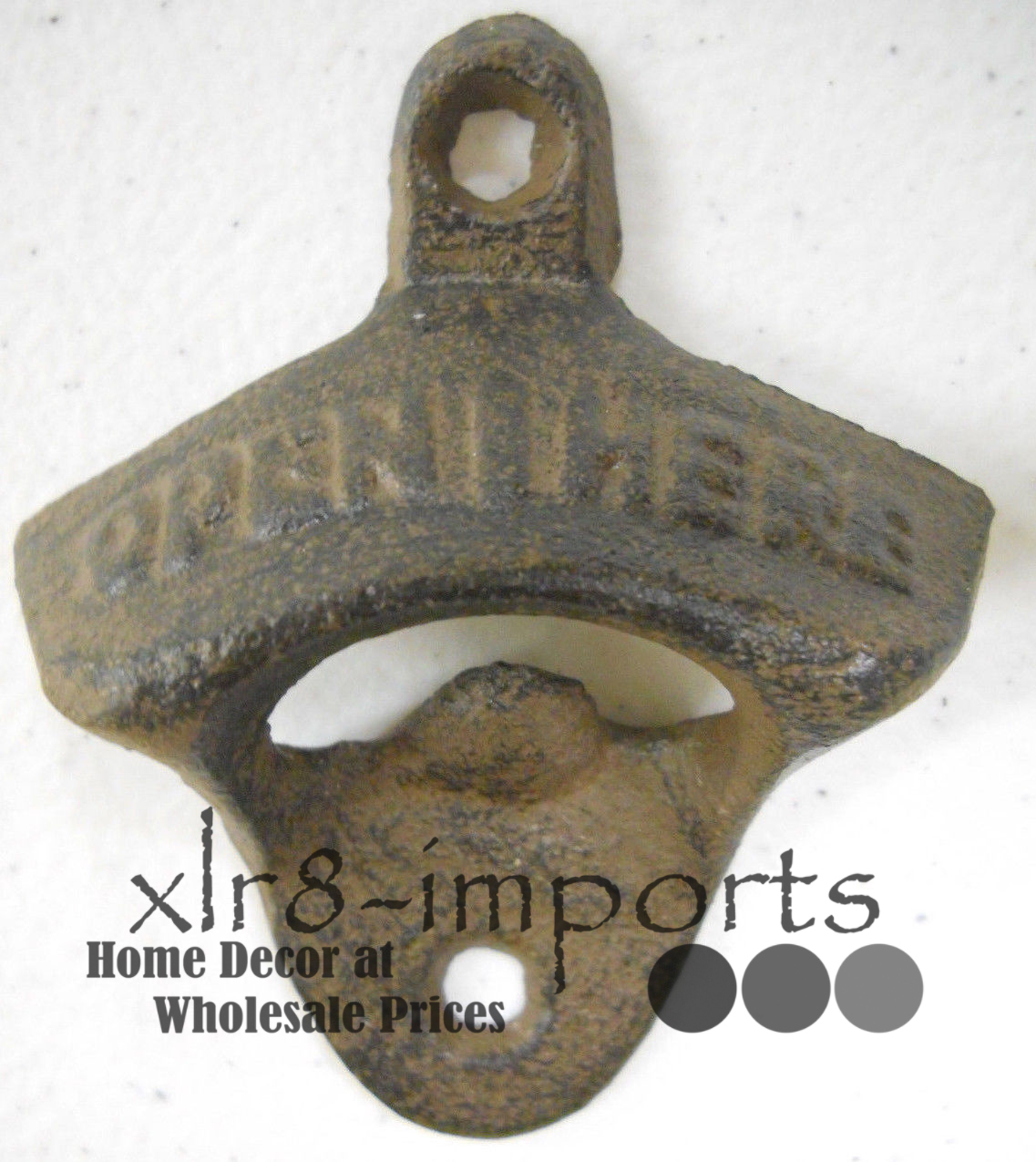 25 Rustic Cast Iron OPEN HERE Wall Mounted Beer Bottle Opener Soda 