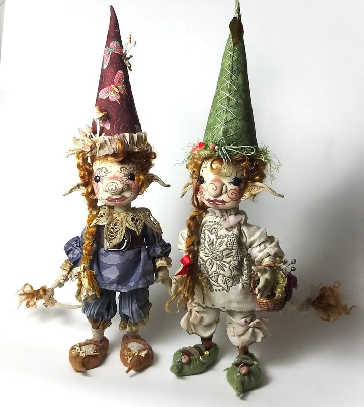 Little Gnomish Women, 13" Gnome Dollmaking Art Doll Pattern Tutorial