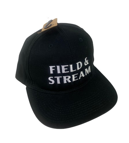 NEW Field & Stream Logo Flatbrim Trucker Hat Кепка Мужская рыболовная бейсболка Black NWT