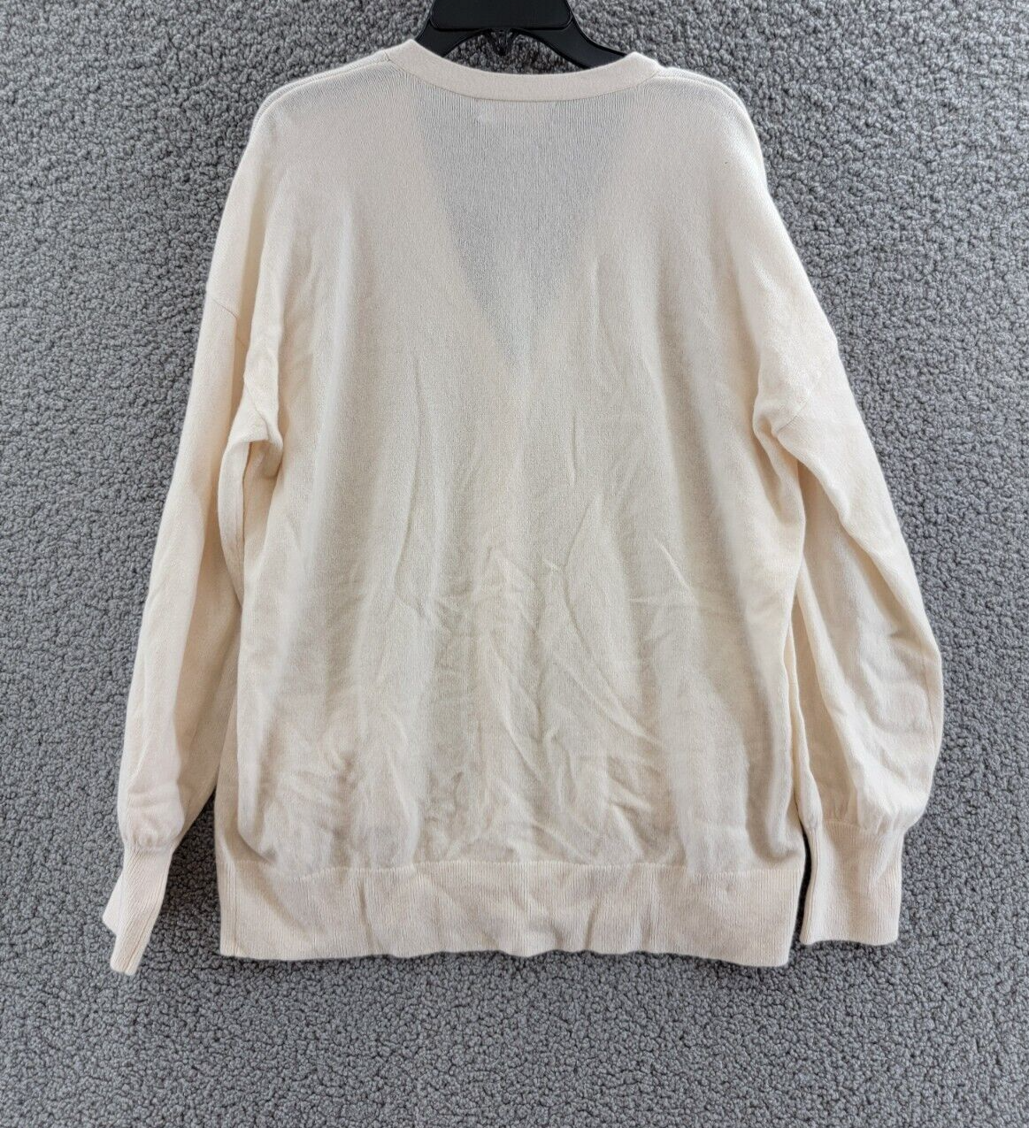 Lauren Ralph Lauren Umatilla Cashmere Cardigan Sweater Women's M Winter Cream~ - Picture 11 of 12