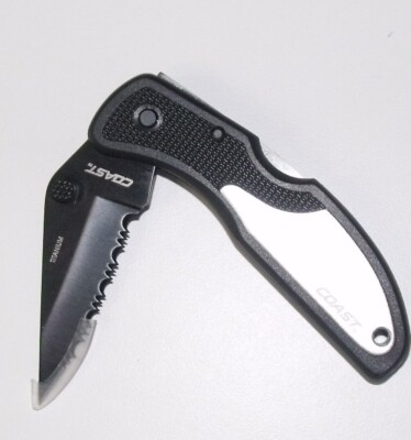 Coast CG004 Knife Lockback W/ Belt Clip 6-5/8'' Overall 4-1/8'' Closed