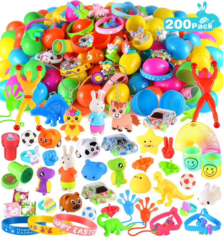 200 Pack Prefilled Easter Eggs with Toys Bulk Basket Stuffers ...