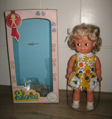 Ancienne Poupée Saltarina de FAMOSA 1973 SAUTE A LA CORDE Vintage Fonctionne