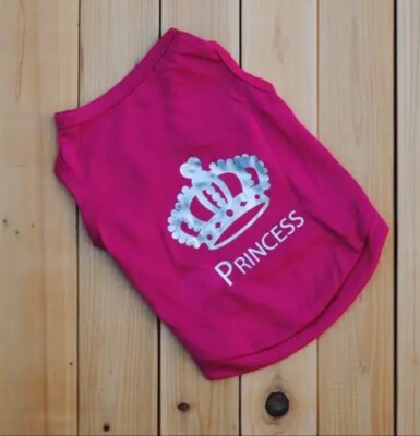 Pink Princess  Dog T-Shirt XS.