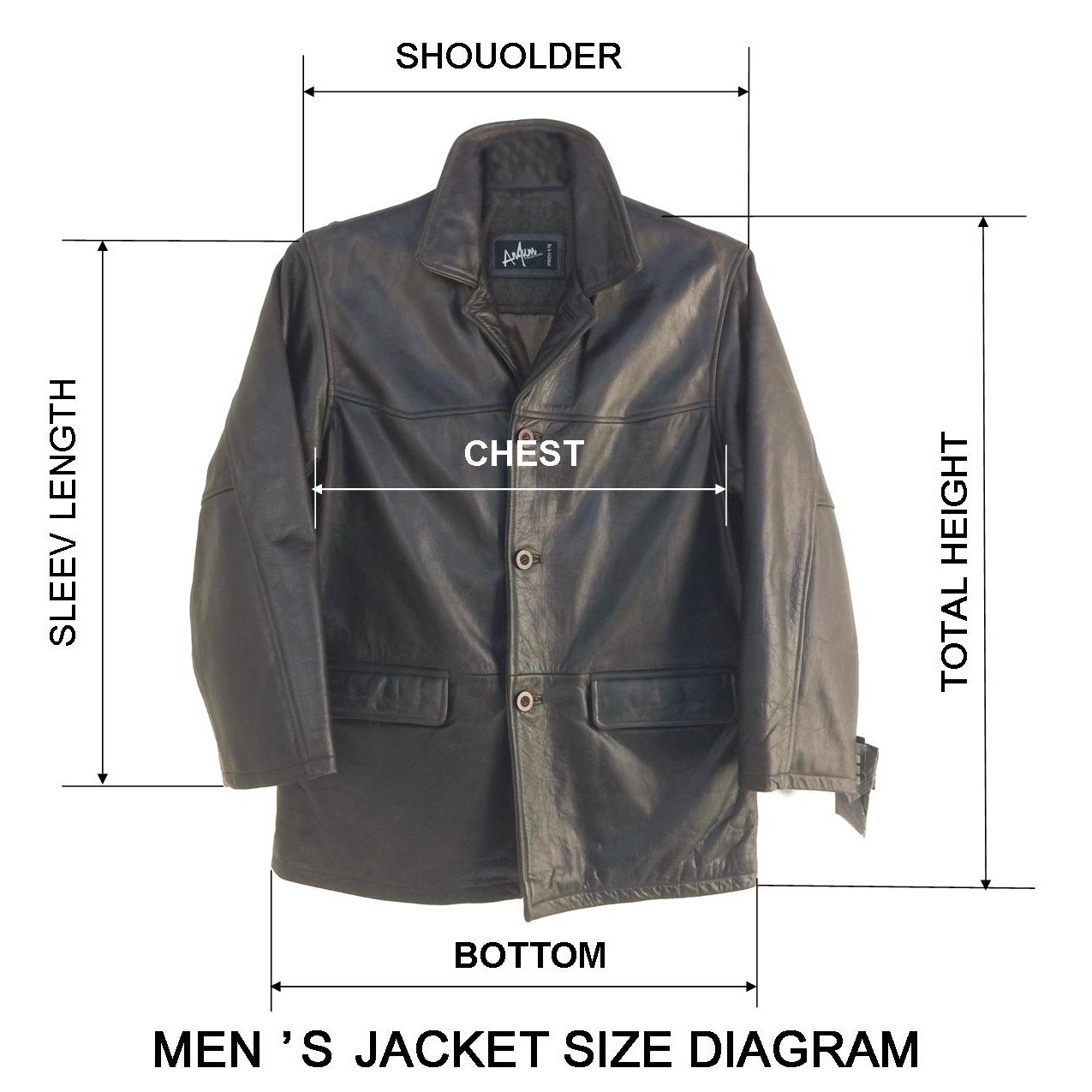 Pre-owned Anjum Garlic , Vintage, Men's, 3 Buttons Genuine Leather Jacket / Coat 3/4 Length In Brown