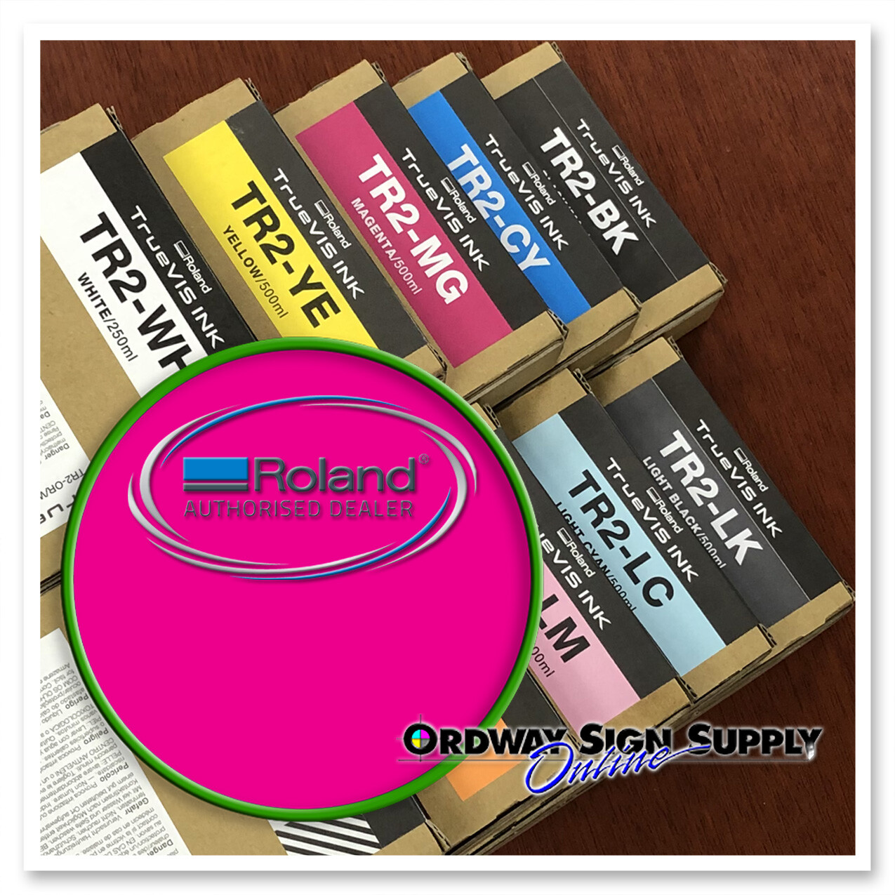 New OEM Original Roland TrueVIS2 TR2 Ink CYMK LC LM LK WH OR & CL 500cc