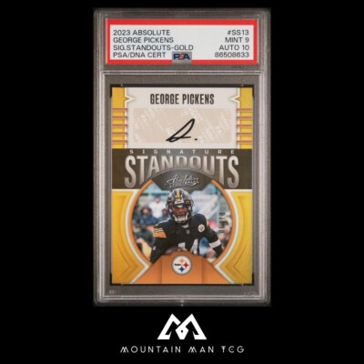 PSA 9 2023 Panini Absolute Signature Standout Gold #SS13 George Pickens /10 (AU)